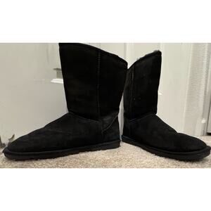 Lamo Mens Black Snow Winter Boots Sheepskin Size 12